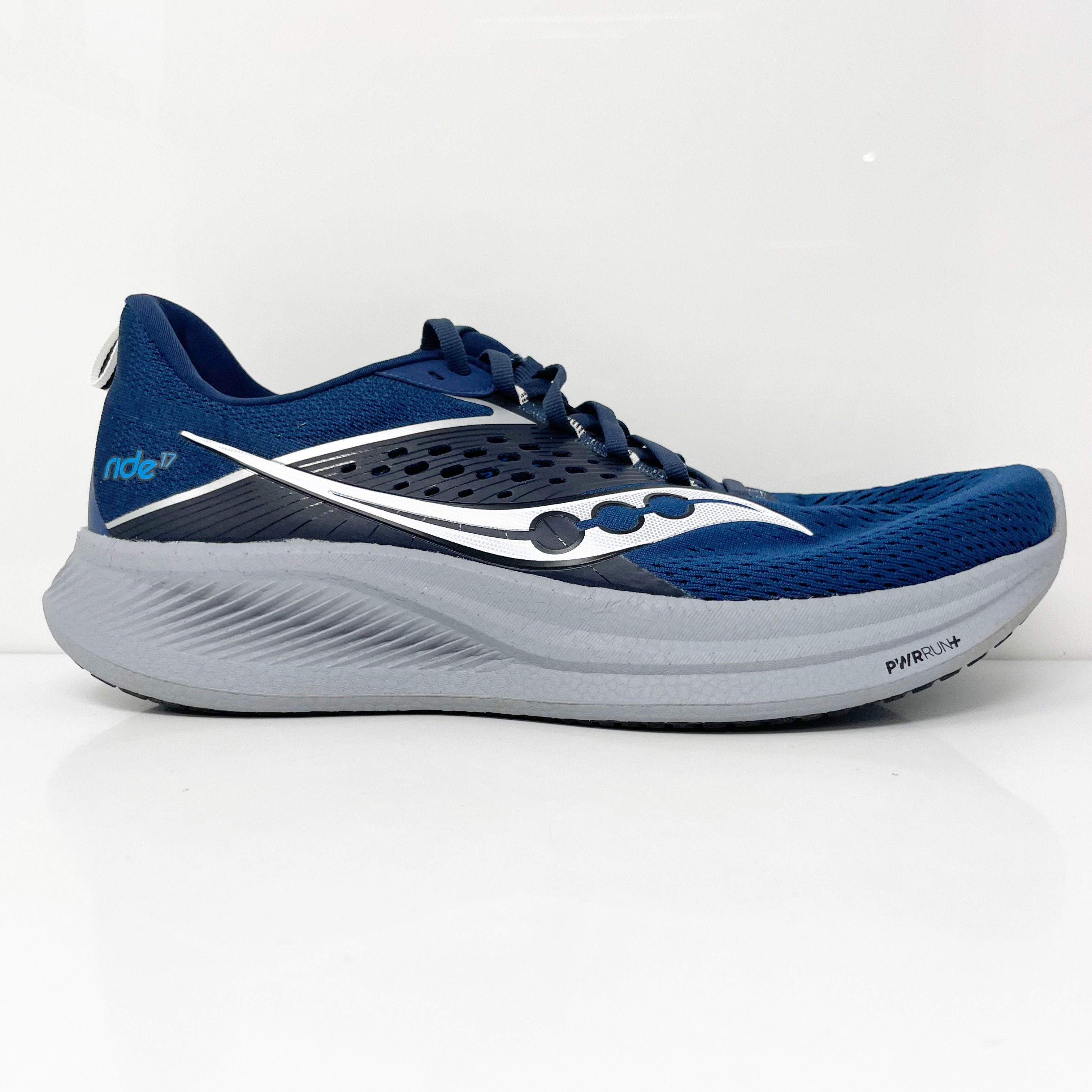 Saucony Mens Ride 17 S20924-106 Blue Running Shoes Sneakers Size 11.5 ...